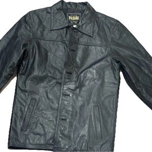 Vintage 90 D'Aldana Black Gen Leather Quilted Lining Unisex Sz 38 from Mexico